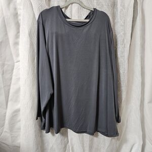 Susan Graver Charcoal Long Sleeve Top
